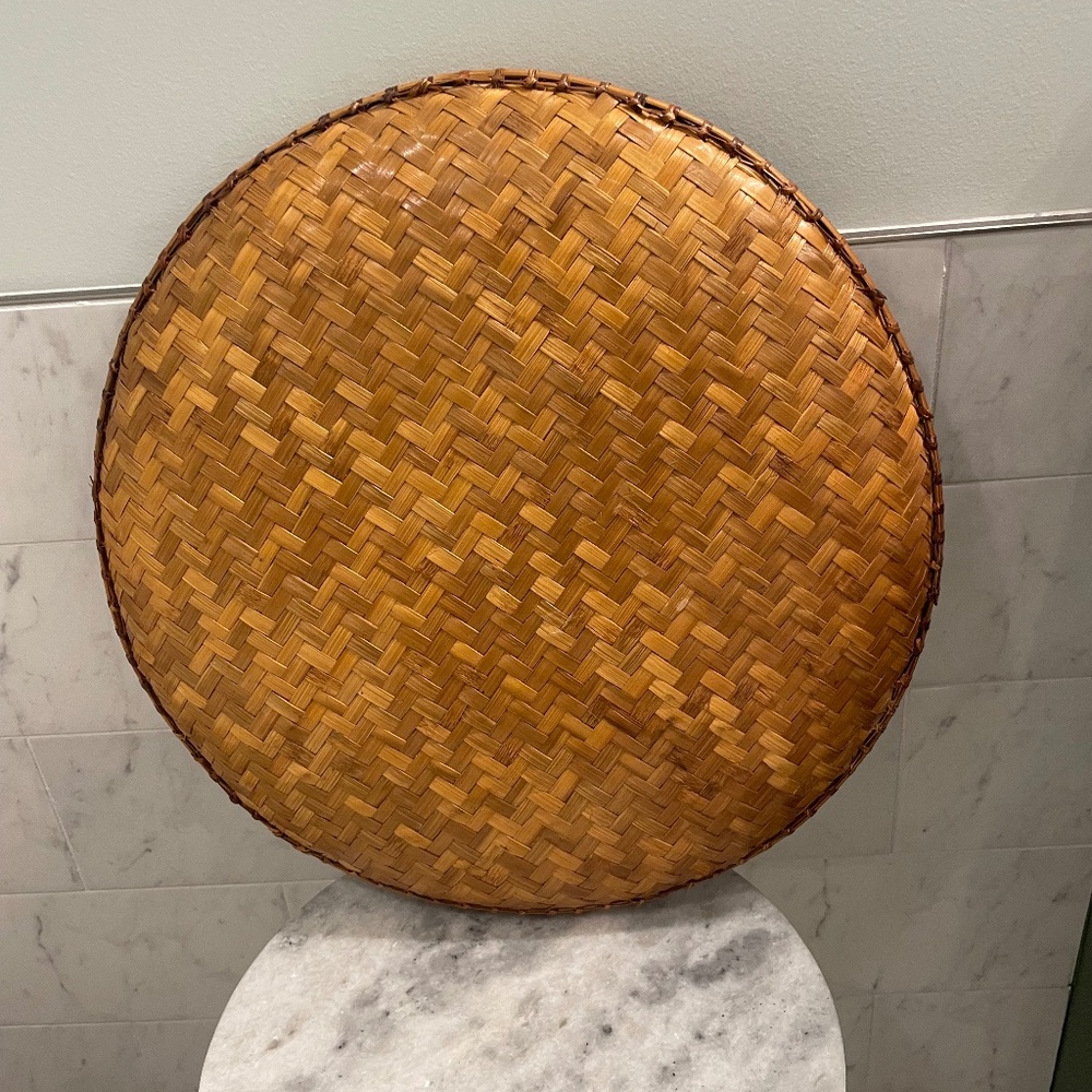 Vintage Rattan Rice Basket